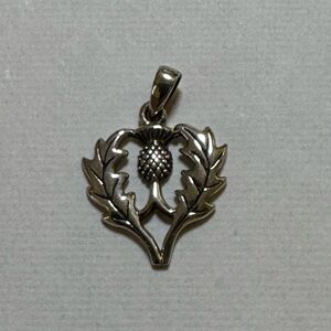 Scottish Thistle Pendant Sterling Silver